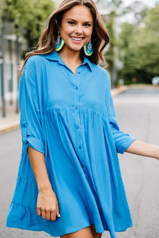 The Best Prices Let's Begin Cobalt Blue Babydoll Dress