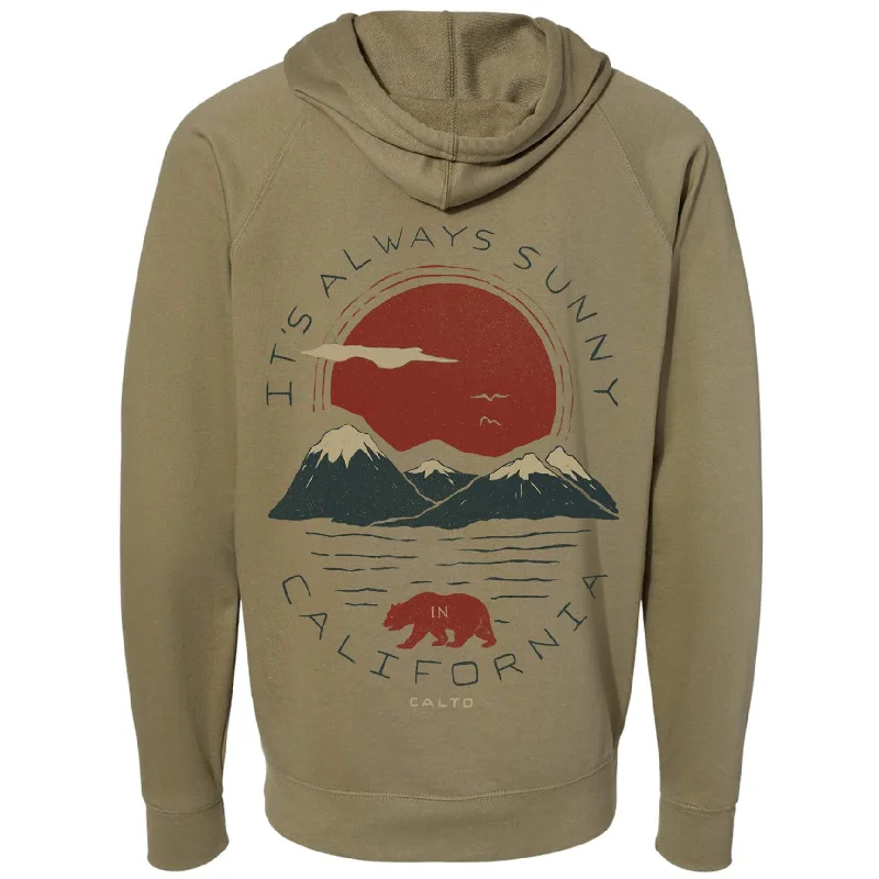 Special Price Sunny California Raglan Zip Up Hoodie
