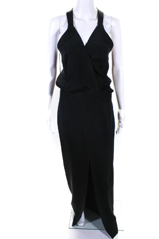 Super Savings Cushnie Et Ochs Womens Sleeveless Cross Strap Front Slit Silk Gown Black Super Savings Cushnie Et Ochs Womens Sleeveless Cross Strap Front Slit Silk Gown Black