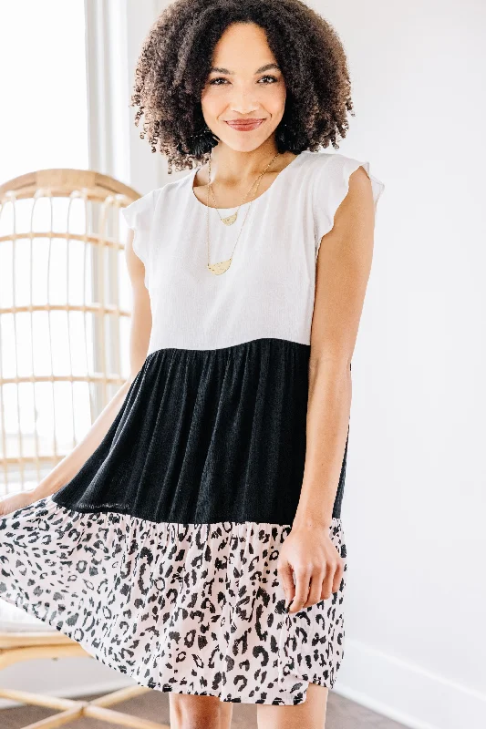 Must-Have Deals All I Can See Black Leopard Babydoll Dress