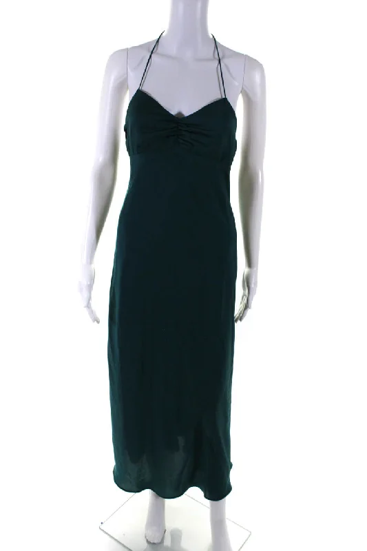 Members Only Favorite Daughter Womens Slip-On Tied Sleeveless Maxi Slip Dress Green Members Only Favorite Daughter Womens Slip-On Tied Sleeveless Maxi Slip Dress Green