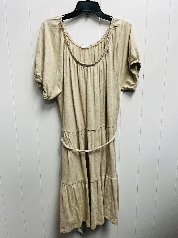 Weekend Flash Sale Dress Casual Short By Gap In Tan, Size: Xl