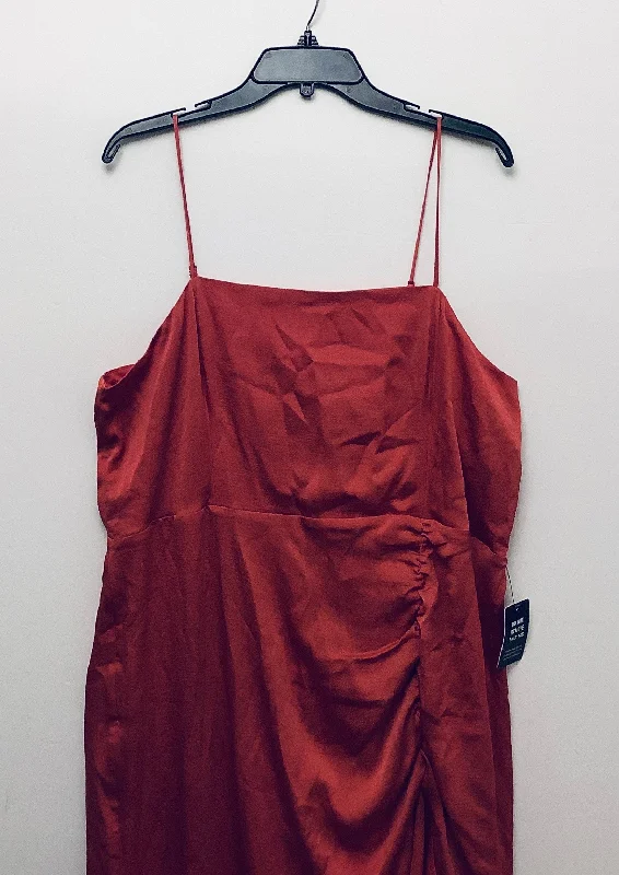 Final Markdown Dress Party Midi By Express In Pink, Size: Xl