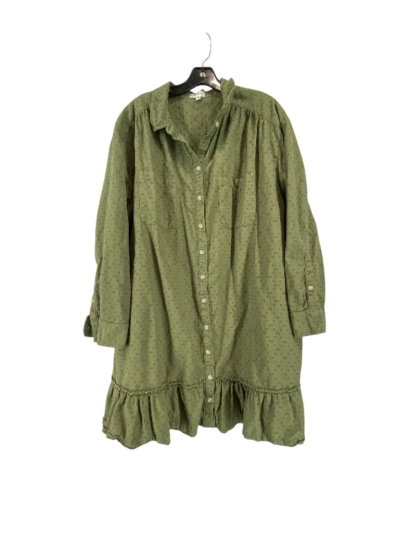 Deal Zone Dress Casual Short By Wonderly In Green, Size: 2x