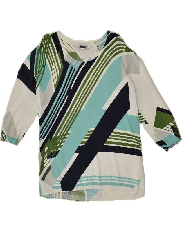 Limited Availability KRIZIA Womens Boat Neck Jumper Sweater UK 14 Medium Multicoloured Limited Availability KRIZIA Womens Boat Neck Jumper Sweater UK 14 Medium Multicoloured