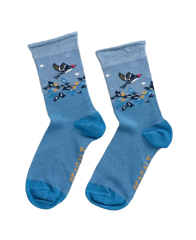 Crazy Deals Snowy Scenes Socks - Gwennol Starling