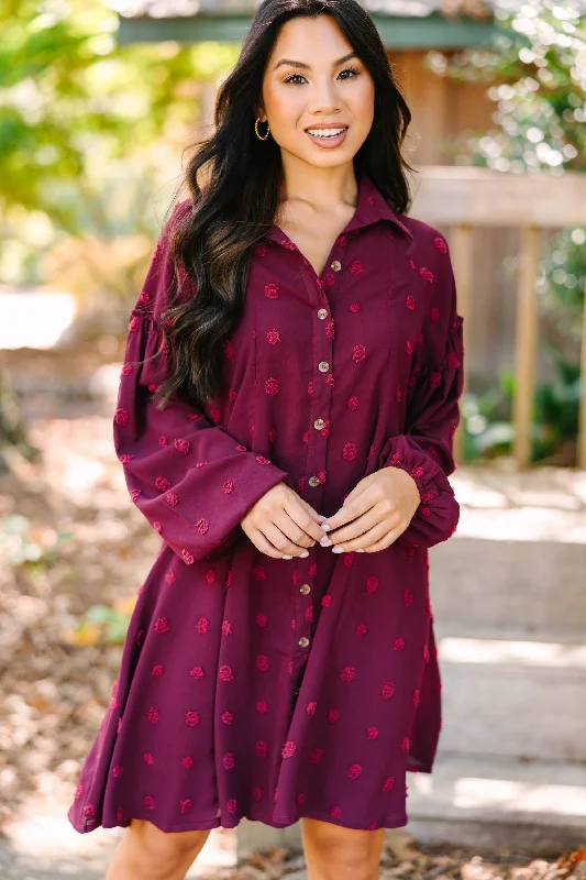 Weekend Flash Sale Just Between Us Crimson Red Swiss Dot Dress