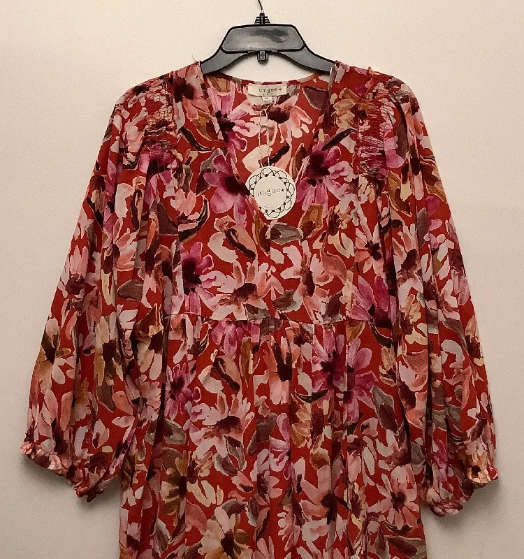 Major Savings Dress Casual Midi By Umgee In Floral Print, Size: Xl