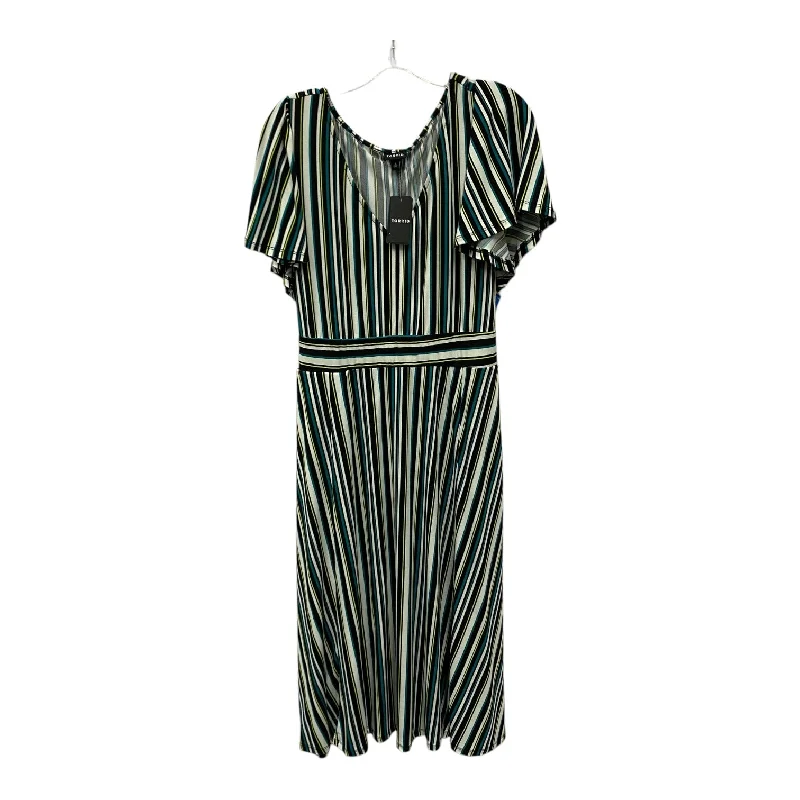 Hot Deal Dress Casual Midi By Torrid In Black & White, Size:2X