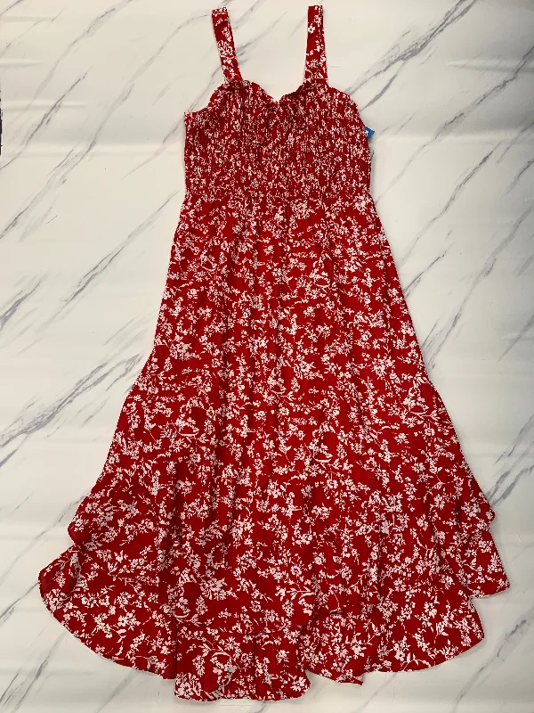 While Supplies Last Dress Casual Maxi By Cmb In Red, Size: Xl