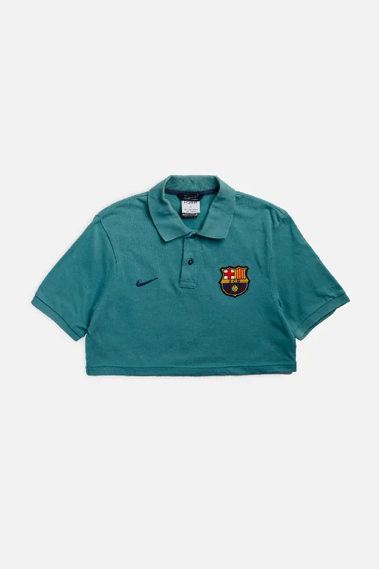 Value Deals Rework Crop Barcelona Soccer Tee - XS