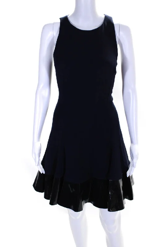 Limited Time Cushnie Et Ochs Womens Blue Wool Crew Neck Sleeveless Fit & Flare Dress Limited Time Cushnie Et Ochs Womens Blue Wool Crew Neck Sleeveless Fit & Flare Dress