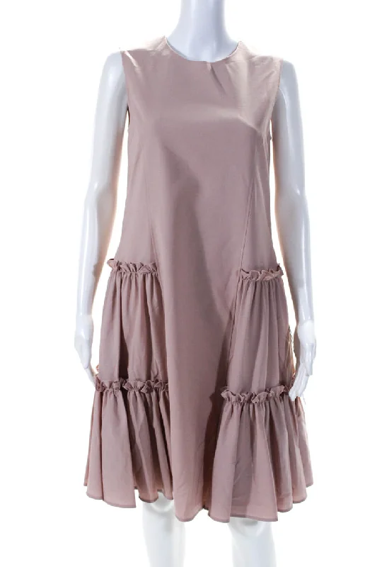Mega Sale Adeam Womens Ruched Dress Mauve Pink