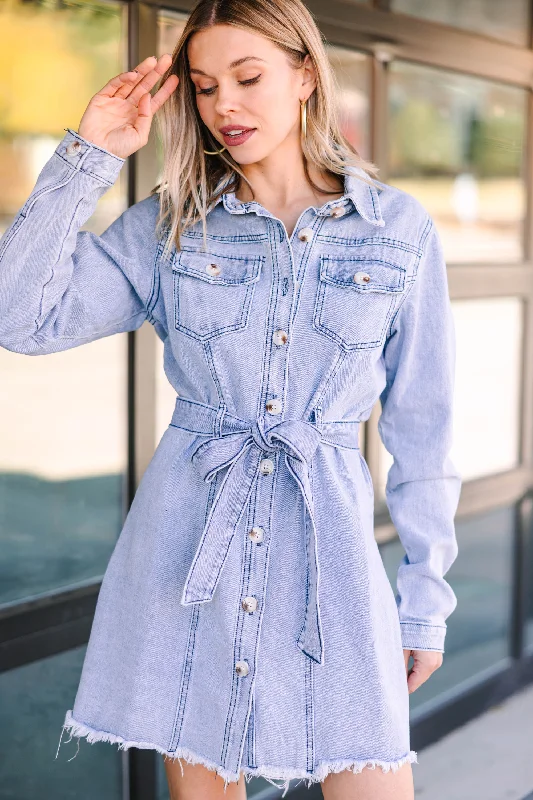Stock Up and Save Never Too Much Medium Wash Denim Dress