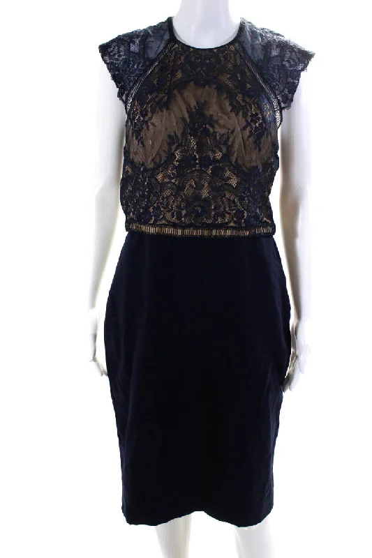 Customer Appreciation Sale CATHERINE DEANE Womens Blue Lace Noella Dress