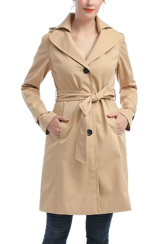 Online Only Kimi + Kai Women's "Adel" Waterproof Hooded Trench Coat