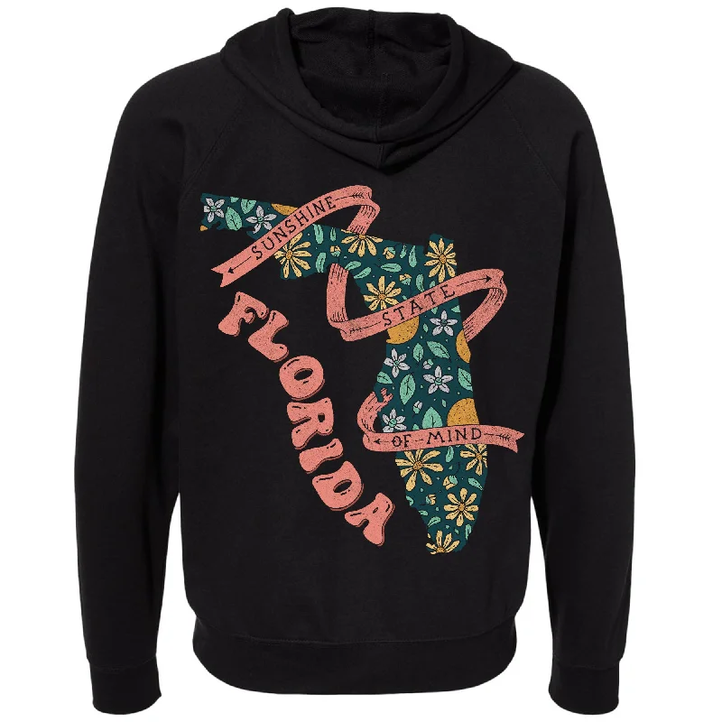 Price Cut Sunshine State Florida Raglan Zipper Hoodie