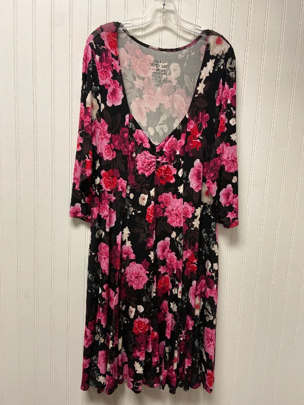 Price Reduction Dress Casual Midi By Torrid In Pink, Size: 2x