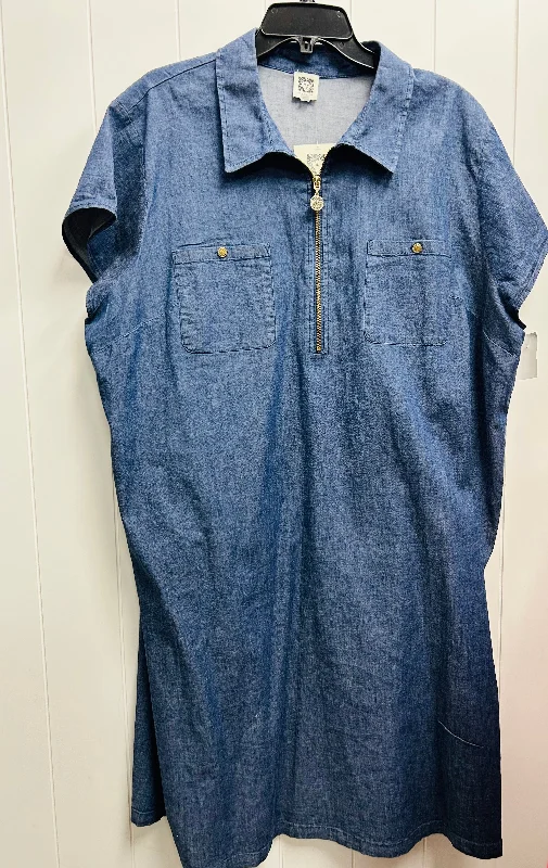 Grand Opening Sale Dress Work By Anne Klein In Blue, Size: 3x