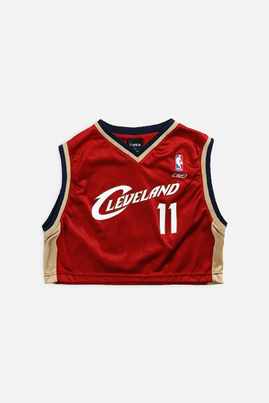 Extra Discounts Rework Cleveland Cavaliers NBA Crop Jersey - S