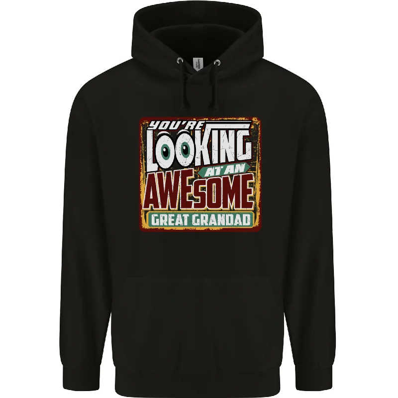Amazing Deals An Awesome Great Grandad Mens 80% Cotton Hoodie