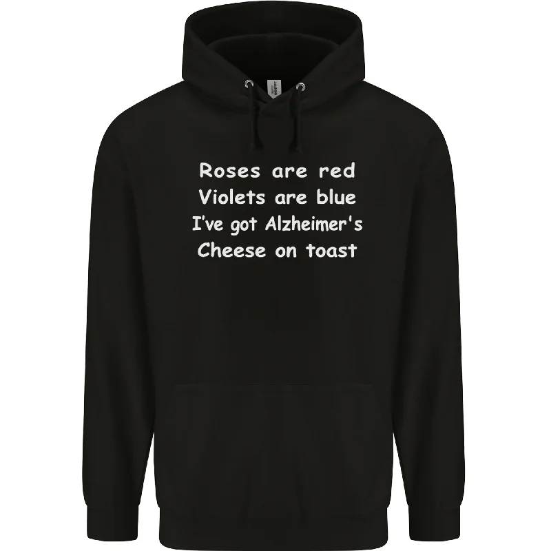 Exclusive Savings Alzheimers Cheese on Toast Funny Slogan Mens 80% Cotton Hoodie
