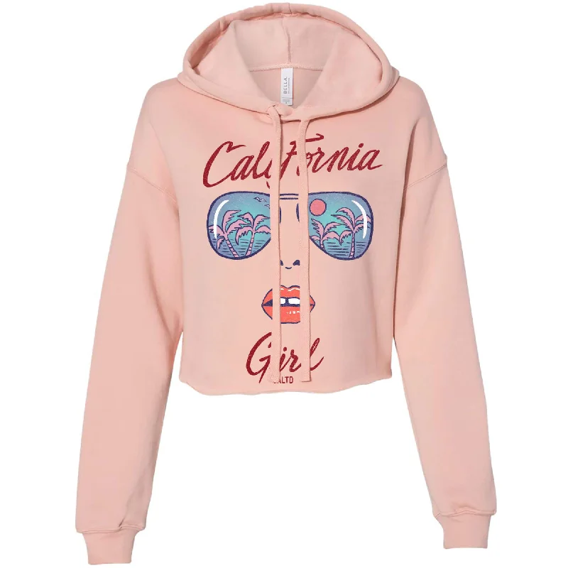 Discount Days California Girl Glasses Cropped Hoodie