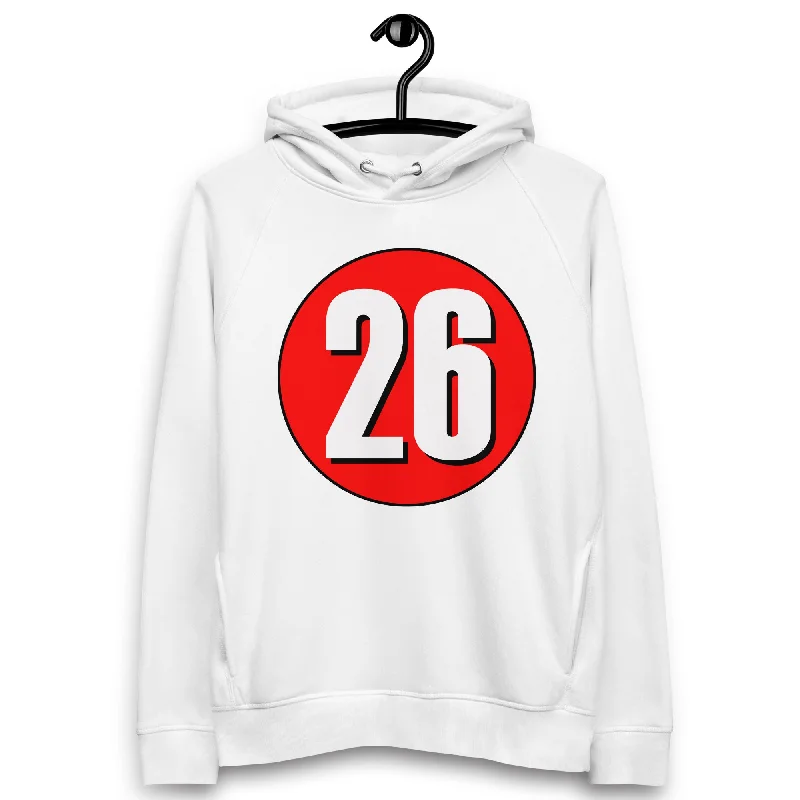 Value Deals Unisex pullover hoodie: White on Red 26