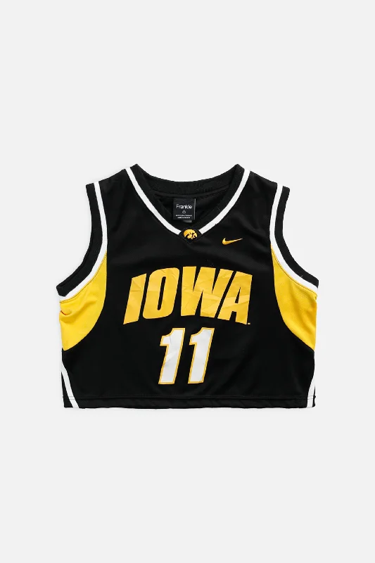 Markdowns Rework Crop Iowa Hawkeyes NCAA Jersey - S