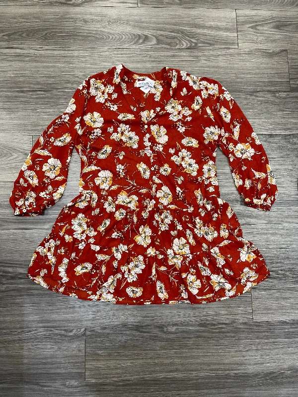 Massive Deals Dress Casual Midi By Emma And Michele In Floral Print, Size: 1x