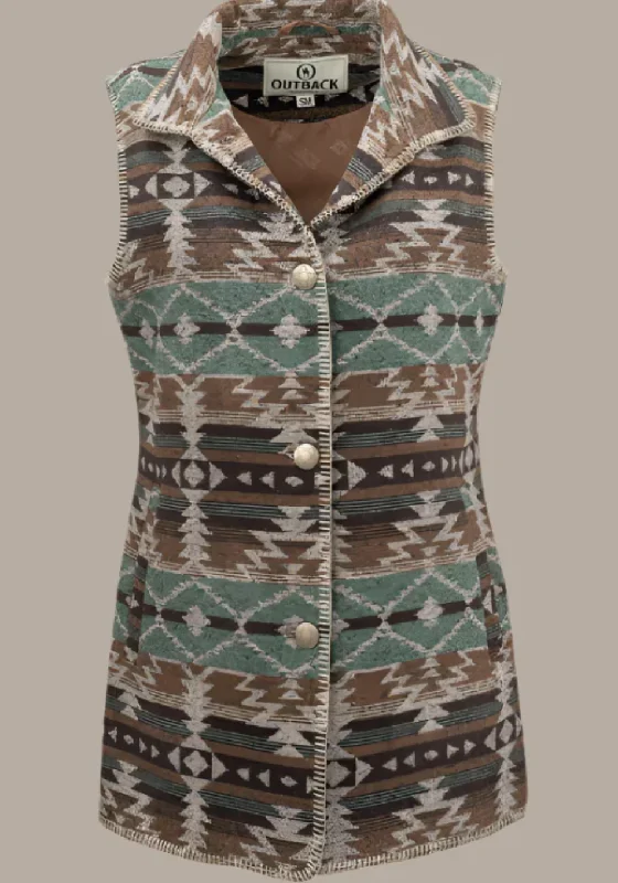 Referral Discount Outback Trading Company Stockard Aztec Vest Women's 29655