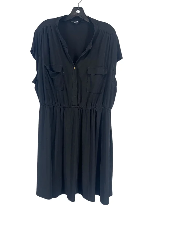 Super Sale Dress Casual Short By Roz And Ali In Black, Size: 3x
