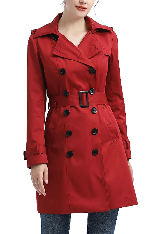 Daily Deals Kimi + Kai Women's "Adley" Waterproof Hooded Trench Coat
