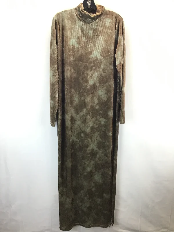 Shop and Save Dress Casual Maxi By Clothes Mentor In Brown, Size: 1x
