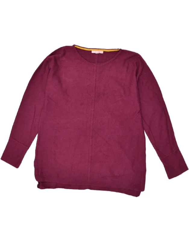 Price Drop WHITE STUFF Womens Sweatshirt Jumper UK 14 Large  Maroon Cotton
