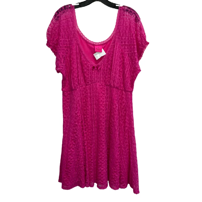 Special Promotion Dress Casual Short By Torrid In Pink, Size: 2x