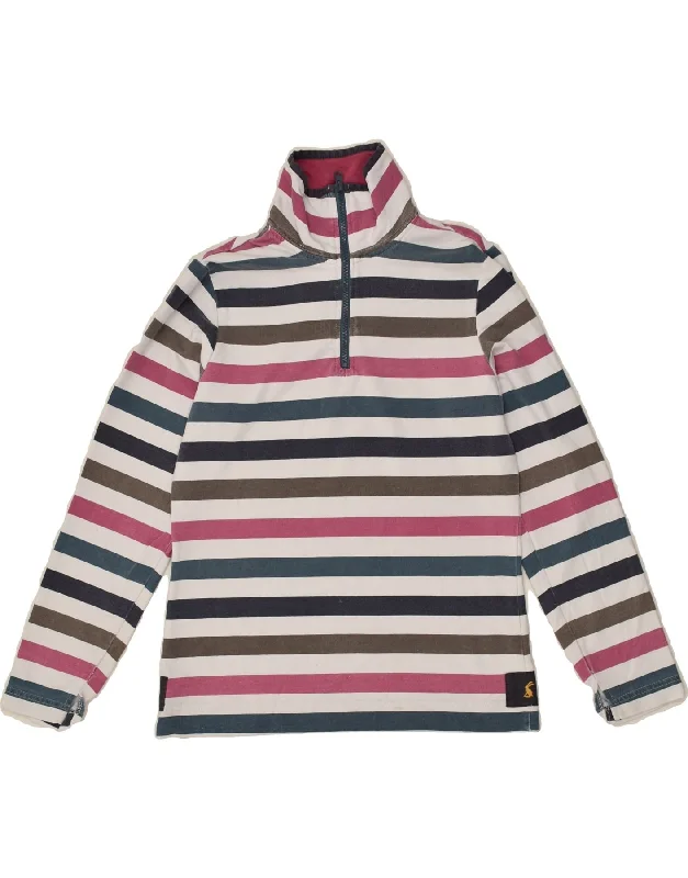 Last Chance JOULES Womens Zip Neck Sweatshirt Jumper UK 10 Small Multicoloured Striped Last Chance JOULES Womens Zip Neck Sweatshirt Jumper UK 10 Small Multicoloured Striped