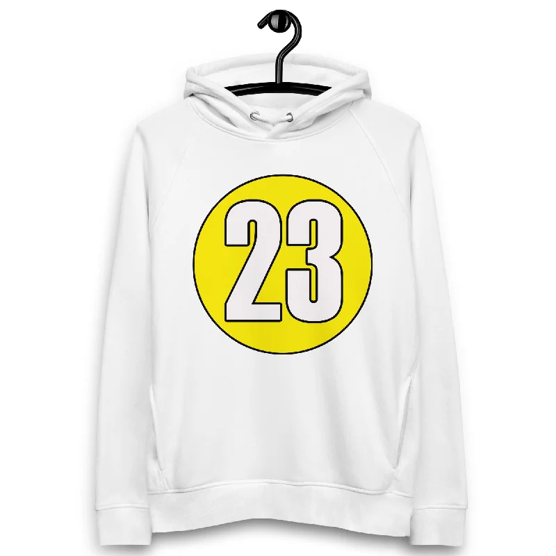 Mega Sale Unisex pullover hoodie: White on Yellow 23