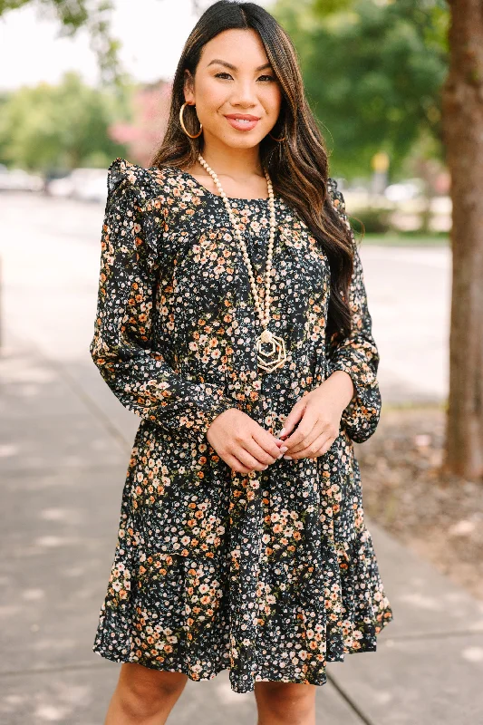 Epic Deals All Love Black Ditsy Floral Dress