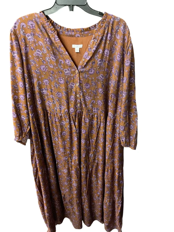 Limited Stock Dress Casual Maxi By J. Jill In Floral Print, Size: 3x