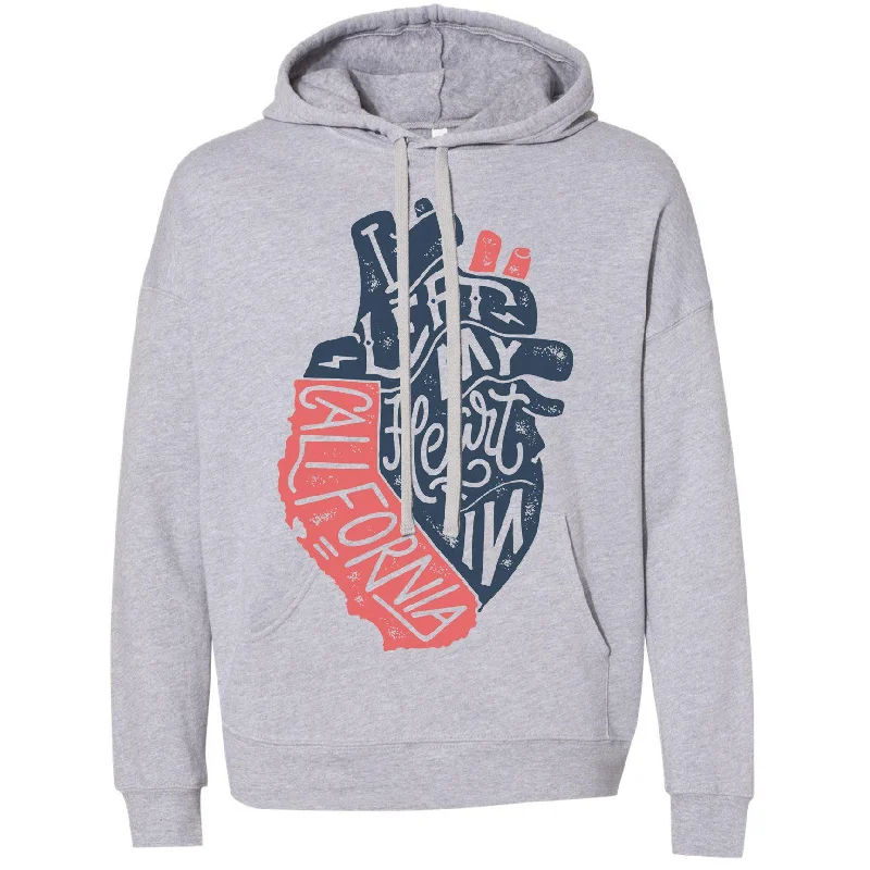 Extra Discounts I Left My Heart In California Drop Shoulder Hoodie