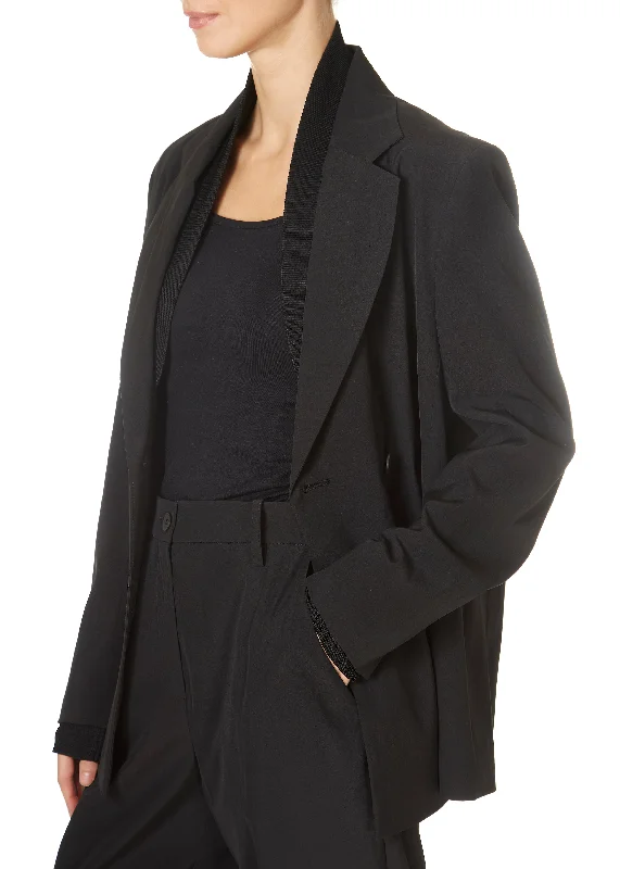 Blowout Deals Annette Gortz Sena 'Black Wool Blend Blazer'