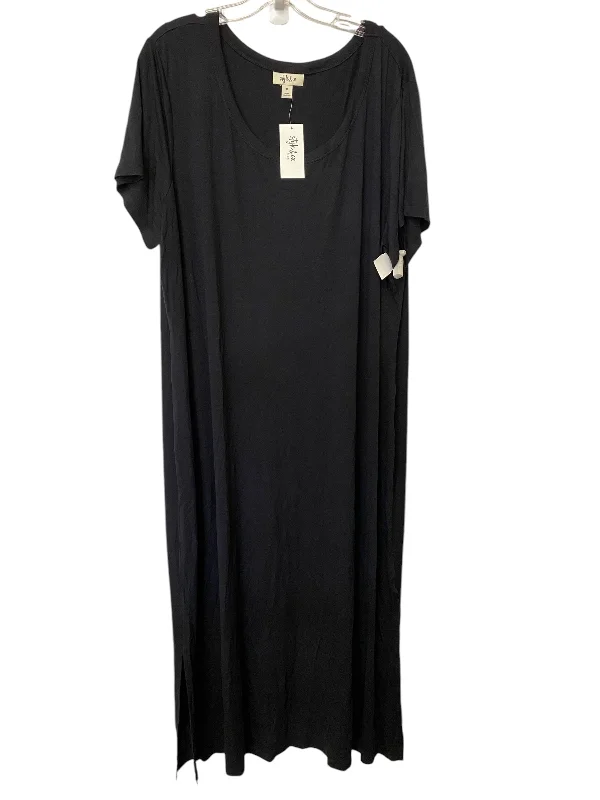 Now or Never Dress Casual Maxi By Style And Company In Black, Size: 3x