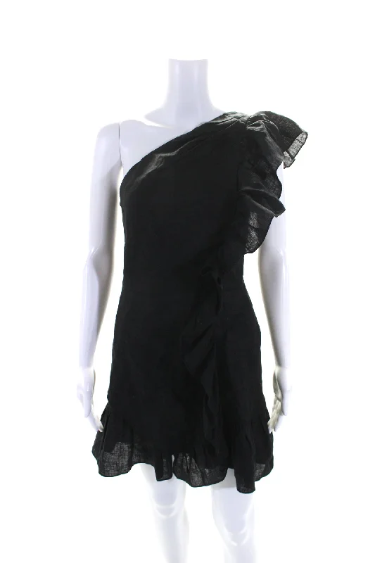 Limited Edition Isabel Marant Etoile Womens Side Zip Mid Calf Dress Black