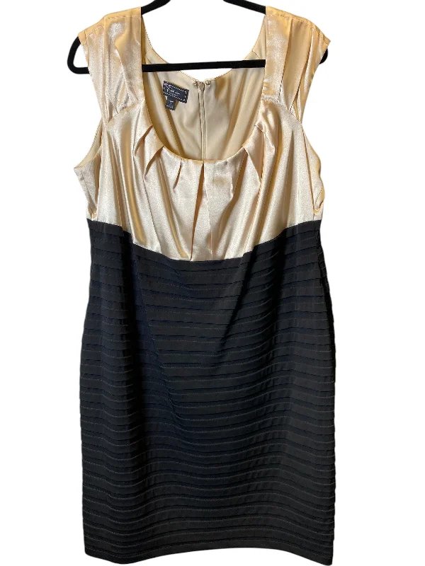 Bargain Prices Dress Party Midi By Dressbarn In Black & Cream, Size: 1x