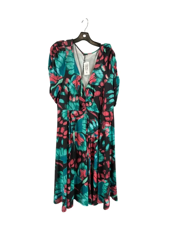 Take Advantage Dress Casual Midi By Torrid In Multi-colored, Size: 3x