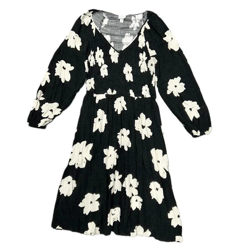 Take Advantage Dress Casual Maxi By Ava & Viv In Black & Cream, Size: 1x