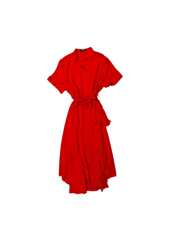 Crazy Deals Dress Casual Maxi By REBDOLLS In Red, Size: 1x