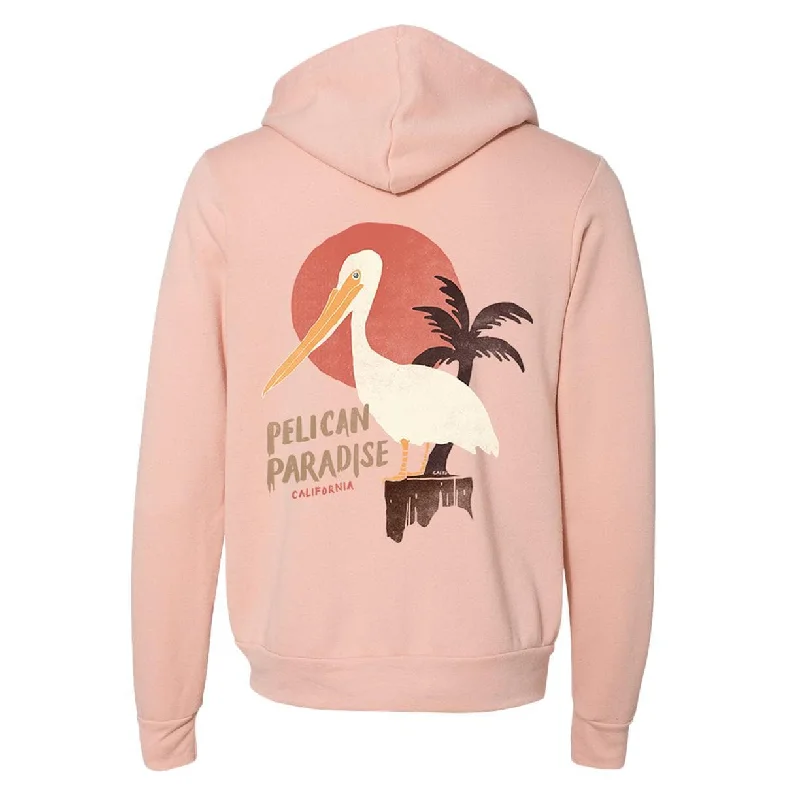 Deal Frenzy Pelican Paradise Peach Zipper Hoodie