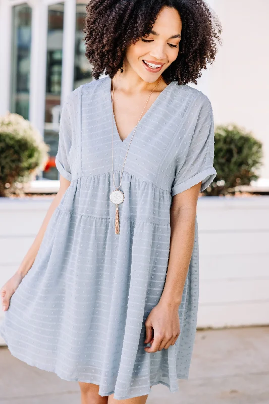 Limited Quantity The Only Way Seafoam Green Swiss Dot Dress